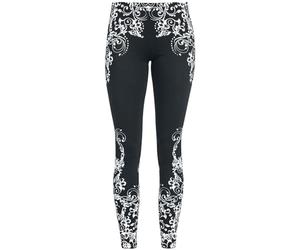 Black Premium by EMP Femme Leggings Noirs avec imprimé XL