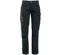 Black Premium by EMP Femme Pantalon Cargo Noir W27L32