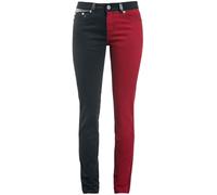Black Premium by EMP Femme Pantalon Slim Rouge Noir W32L32