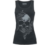 Black Premium by EMP Femme Top Noir avec imprimé tête de Mort XL