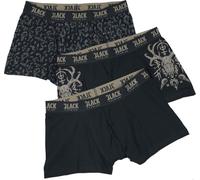 Black Premium by EMP Homme Boxer Noir avec Motif XXL