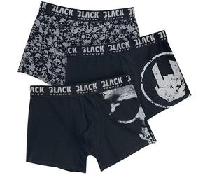 Black Premium by EMP Homme Caleçon Gris Noir en Lot de Trois 3XL