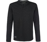 Black Premium by EMP Homme Chemise à Manches Longues de Base Rouge-Noir
