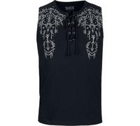 Black Premium by EMP Homme Débardeur Noir avec Encolure et œillets à Nouer M