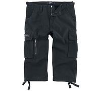 Black Premium by EMP Homme Pantalon Cargo Noir Trois-Quarts M