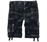 Black Premium by EMP Homme Short Noir avec Motif à Carreaux L