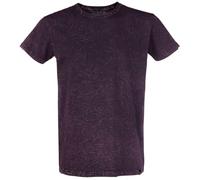 Black Premium by EMP Homme T-Shirt Basique Bordeaux avec Lavage Individuel L