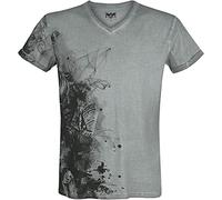 Black Premium by EMP Homme T-Shirt Gris avec Impression S