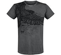 Black Premium by EMP Homme T-Shirt Gris avec imprimé Rock M