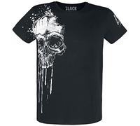 Black Premium by EMP Homme T-Shirt Noir avec imprimé tête de Mort 4XL
