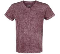 Black Premium by EMP Homme T-Shirt Rouge avec Lavage L