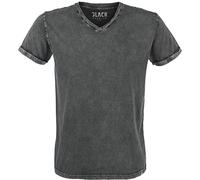 Black Premium by EMP Homme T-Shirt Vintage Gris à col en V 3XL