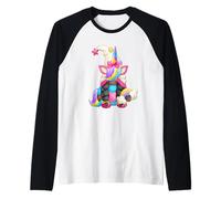 Black Pride Unicorn for Afro American Women Melanin GNOME Manche Raglan