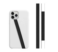 (Black) Professional Mobile Phone CaseRing Silicone Rope Phone Holder Strap Grip Loop Wristband Compact Modern