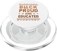 Black Proud and Educated Celebrating Black History Month PopSockets PopGrip pour MagSafe
