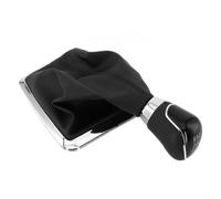 Black PU Leather Shift Knob Cover for pour ford Focus MK2 Black | 5-speed pattern, includes knob and boot, direct fit for MK2, black finish, enhances interior style