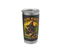 Black Pug Wizard Halloween Dark Magic nécessite des Gobelet isotherme en acier inoxydable double paroi