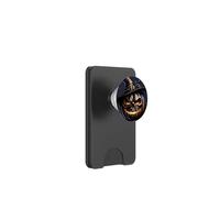 Black Pumpkin Face Graphic for Witches and Halloween Witch PopSockets PopWallet pour MagSafe