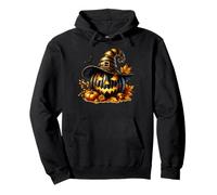 Black Pumpkin Graphic for Women and Girls Halloween Witches Sweat à Capuche