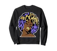 Black Queen Afro Diva Pervenche Violet Histoire Pride Femme Sweatshirt