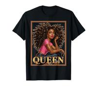 Black Queen Diva Boucles de Cheveux naturels Juneteenth Histoire des Femmes T-Shirt