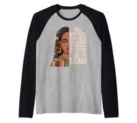 Black Queen I Am The Storm Empowerment African Heritage Manche Raglan