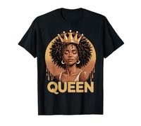 Black Queen Juneteenth History Pride Drip Crown pour Femmes Noires T-Shirt
