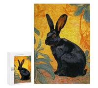 Black Rabbit Painting Artwork Puzzle 1000 Pièces Educa Jouet en Bois Cadeau Unique Décoration Intérieure Jeu Éducatif Challenge Toy Adultes Et Enfants À Partir De 14 Ans 300 PCS