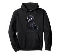 Black Raven Bird Graphic for Gothic Kids Women Men Cute Crow Sweat à Capuche