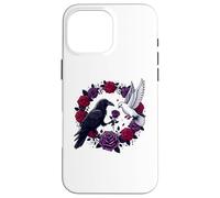 Black Raven Crow Roses Colombe Blanches - Love of The Opposites Coque pour iPhone 16 Pro Max