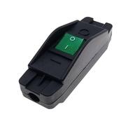 Black/Red/Green/Blue Max 16A or 30A AC110~250V DPST On-off Inline Rocker Switch NWPNLXEA(16A Green with Light)