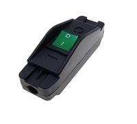 Black/Red/Green/Blue Max 16A or 30A AC110~250V DPST On-off Inline Rocker Switch NWPNLXEA(30A Green with Light)