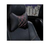 (black red)Soft Car Pillow Car Neck Pillows Both Side Pu Leather 1pcs Pack Headrest For Head Pain Relief Filled Fiber Universal Car Pillow