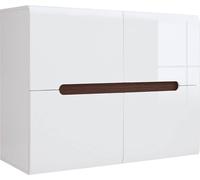 BLACK RED WHITE Azteca Trio 105 cm Štvordverová Skriňa Biela Lesk