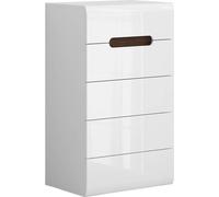 BLACK RED WHITE Azteca Trio 60 cm s 5 zásuvkami white lesklá commode
