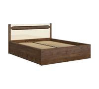 BLACK RED WHITE Lit de rangement 160 Ruso | Cadre de lit double | 205,5 x 169,5 x 41-96,5 cm | Beige