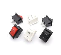 Black/Red/White Push Button Switch 6A-10A 250V KCD1-101 2Pin Snap-in On/Off Rocker Switch 21 * 15MM NWPNLXEA(Rot)
