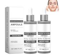 Black Rice Ampoule White Rice Peeling Serum,peel Shot Glow rice Ampoule,mens Exfoliating Face Scrub,black Head Remover for Face,Gentle Exfoliation,Pore Minimizing,hydration (2pcs Black Rice)