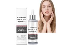 Black Rice Exfoliant Essence pour le visage, solution exfoliante douce avec extrait de riz pour métaboliser les cellules mortes, améliorer la matité, hydrater en profondeur le visage (1 pièce)