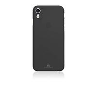 Black Rock - Coque glacée Ultra Fine Compatible avec Apple iPhone XR I - Coque Semi-Transparente Fine en polyuréthane avec Chargement sans Fil (Noir)