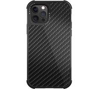 Black Rock Coque pour iPhone 12/12 Pro Robust Real Carbon [Housse Technologie Active Air] [Coque Protection Moléculaire] - Noir
