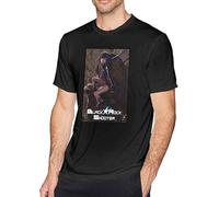 Black Rock Shooter Summer Slim Short Sleeve Retro Fashion 3D Printed T-Shirt Black 3XL