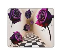 Black Roses, Tapis de souris Infinite Corridors - Base en caoutchouc antidérapant - Tapis de bureau de jeu étendu - Tapis de clavier personnalisé pour PC, ordinateur portable, bureau, maison