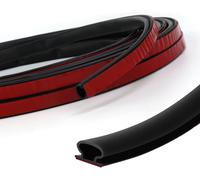 Black Rubber Door Entrance Seal 10 mm x 6 mm x 6 m-Self-Adhesive Anti-Collision Seal Window Insulation-Waterproof-For Door Frame Insulation-Easy to Cut to Size