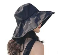 Black Rubber Sun Hat Children Summer Face Sun Hat Cycling Large Brim Fisherman's Hat