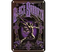 Black Sabbath Affiche Étain Métal Mur Signe Vintage Plaque Rétro Attention Décorative Métallique Panneau pour Café Bar Chambre Hôtels Clubs Parc