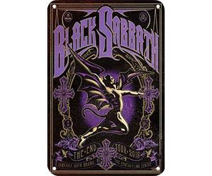 Black Sabbath Affiche Étain Métal Mur Signe Vintage Plaque Rétro Attention Décorative Métallique Panneau pour Café Bar Chambre Hôtels Clubs Parc