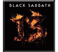 Black Sabbath - Aimant pour réfrigérateur "13 Flame" RO9579 (Taille unique) (Noir/Blanc/Orange)