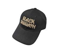 Rock Off officially licensed products Black Sabbath Casquette De Baseball Text Band Logo Nouveau Officiel Noir Size One Size