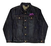 Black Sabbath Denim Veste Classic Wavy Band Logo Nouveau Officiel Unisex Bleu Size XL
